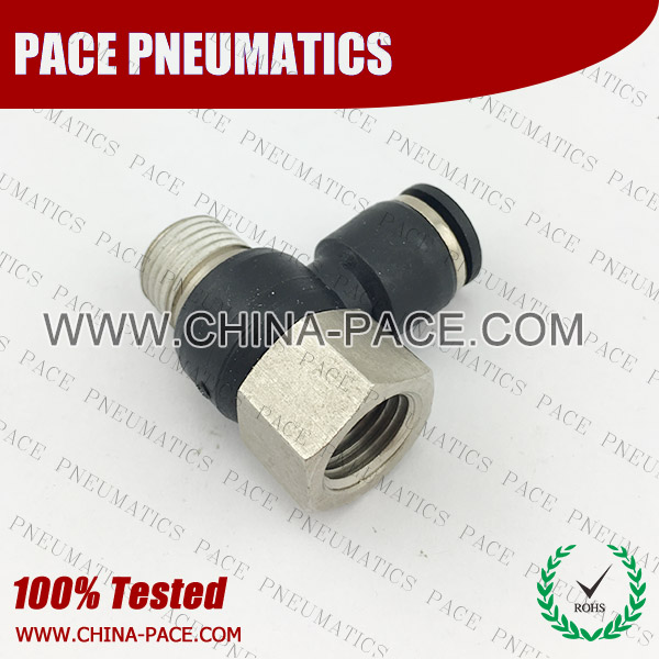 PV,Pneumatic Fittings with npt and bspt thread, Air Fittings, one touch tube fittings, Pneumatic Fitting, Nickel Plated Brass Push in Fittings